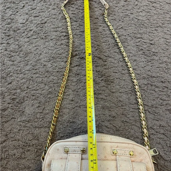 Rebecca Minkoff Ostrich Crossbody Bag Pink Peach $500 - Picture 2 of 9